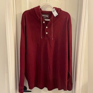 American Eagle Outfitters Men's Burgundy Hoodie NWT